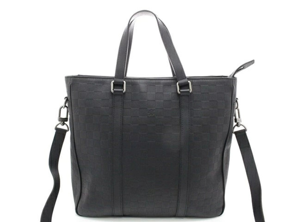 LOUIS VUITTON Tadao Tote Bag Shoulder Damier Infini Onyx Black